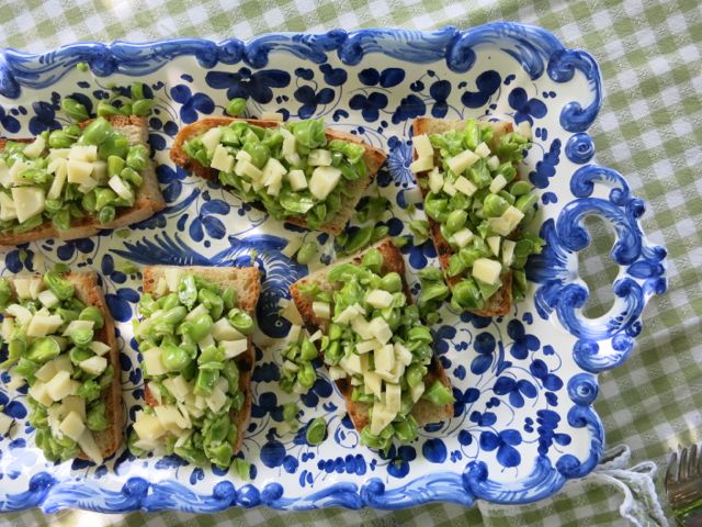 fave + pecorino bruschetta www.elizabethminchilliinrome.com