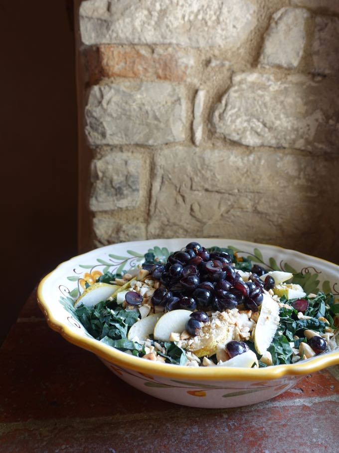 Kale, Pear and Grape Salad