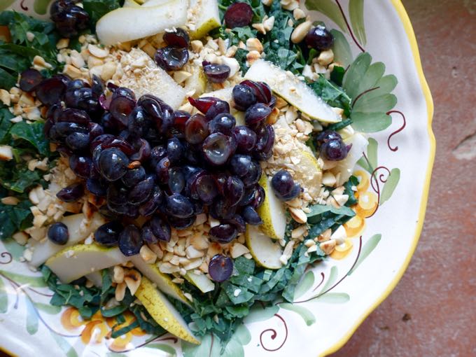 Kale, Pear and Grape Salad