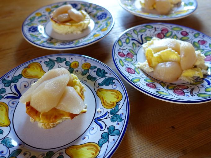 Baked Ricotta and Poached Pears