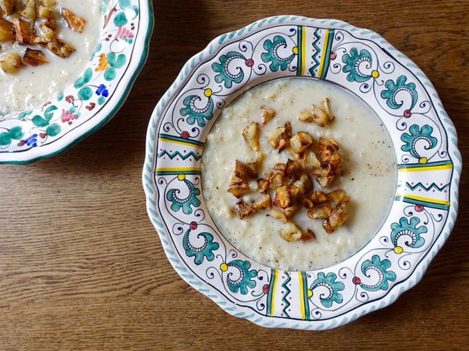 Cauliflower Soup with Jerusalem Artichokes Elizabeth Minchilli