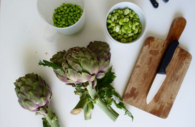 Artichokes and Fave Elizabeth Minchilli