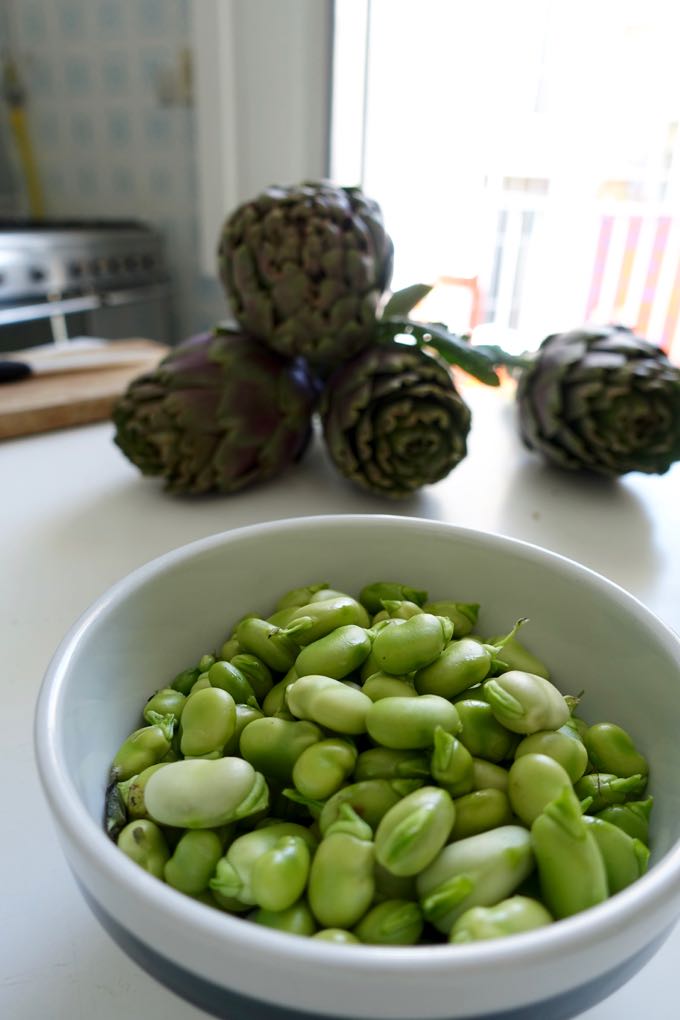 Artichokes and Fave Elizabeth Minchilli