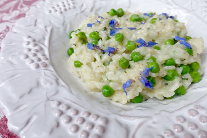 Pea Risotto Elizabeth Minchilli