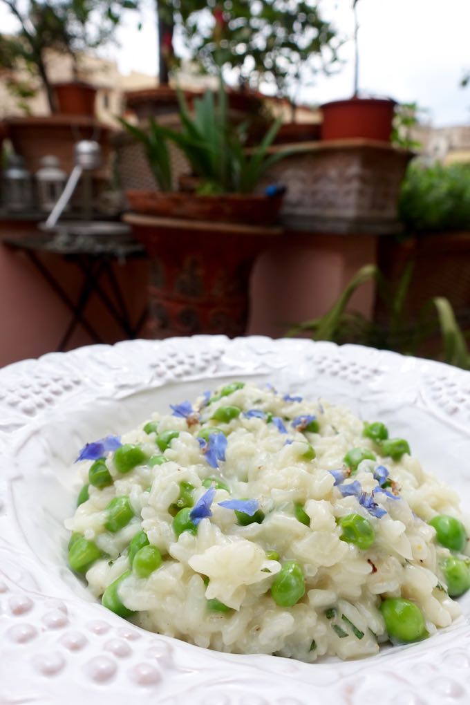 Pea Risotto Elizabeth Minchilli