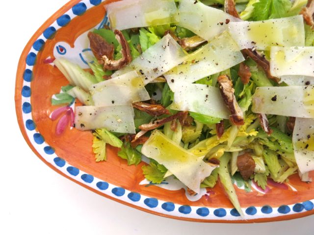 celery, date and pecorino salad