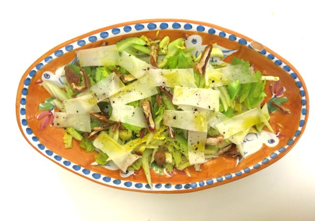 celery, date and pecorino salad