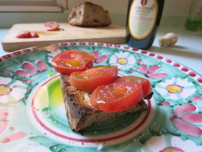 Tomato and Orange Olive Oil Bruschetta