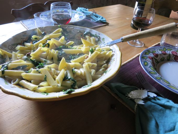 Pasta alla Gricia with Swiss Chard