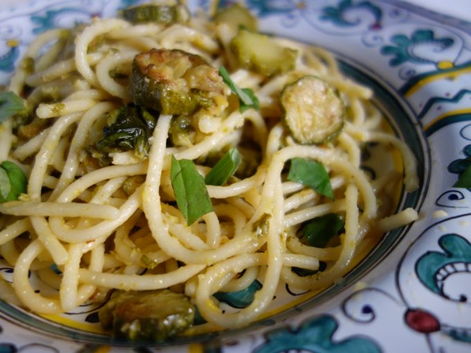 Spaghetti with Zucchini and Pecorino